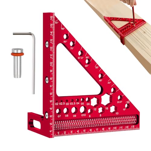 Équerre de Marquage Multi-angles 3D,Équerre de Menuisier Multi-Angles Règle Rapide de Travail du...
