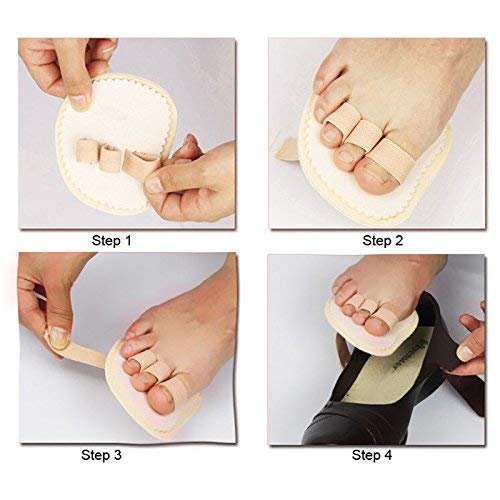Image of Toe Straightener Toe Splint, Adjustable Big Toes Bunion Protector Correction Pads, Metatarsal Support Pain Relief Corrector Loops for Crooked, Hammer, Claw Toes, Hallux Valgus Blister Callus (3 Toes)