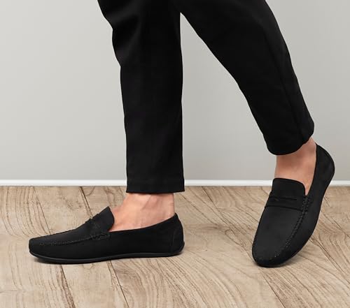 Image of SHUAN Men's Suede Leather Loafer Shoes