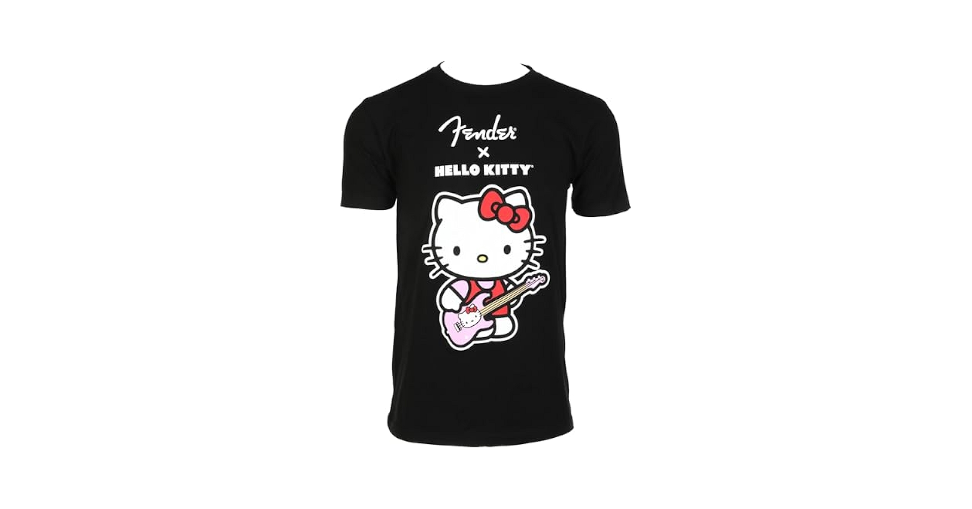 Amazon.com: Fender Hello Kitty Front Logo T-Shirt, Black, L