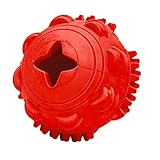 1 [Material de alta calidad] Estamos hechos de material de caucho natural puro de alta densidad para garantizar la seguridad y flexibilidad del juguete. El juguete no se deformará bajo la mordedura prolongada del perro y no dañará los dientes del perro. Casi indestructible