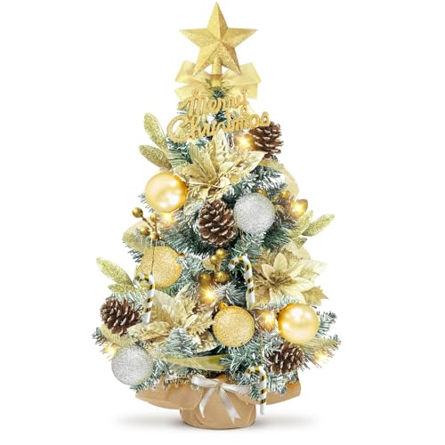 Mini árvore de Natal pequena, 60 cm árvore de Natal com luzes incorporadas, árvore de Natal pequena de mesa, árvore de natural, abeto natal, árvore de Natal, árvore de Natal, árvore de Natal pequena