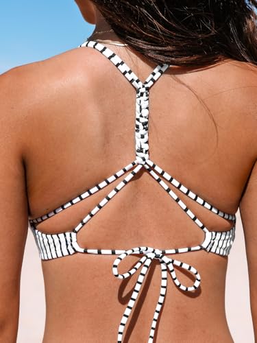 Image of CUPSHE Women's 2 Piece Bikini Set Back Braided Straps with Reversible Bottom