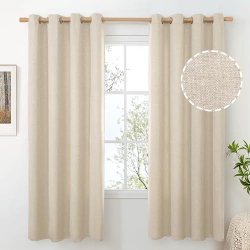 BGment 72 Inch Length Linen Curtains for Living Room 2
