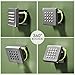 Bostingner Shower Body Spray Jets, Brushed Nickel Brass Square Shower Body Sprayer Spa Massage Showerhead Wall Mount Nozzles NPT 1/2”-4PCS (Brushed Nickel)