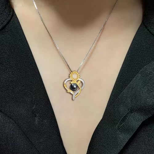 Anniversary Birthday Gifts for Wife Necklace for Women Jewelry Tahitian Black Pearl Necklace Valentine's Christmas Day Mothers Day Build Your Mom Wife Girlfriend Best Gifts for Women3