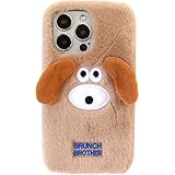 ブランチブラザー iPhone15ケース ベージュ BRUNCH BROTHER 韓国 犬 ドッグ ぬいぐるみ カバー アイフォンケース