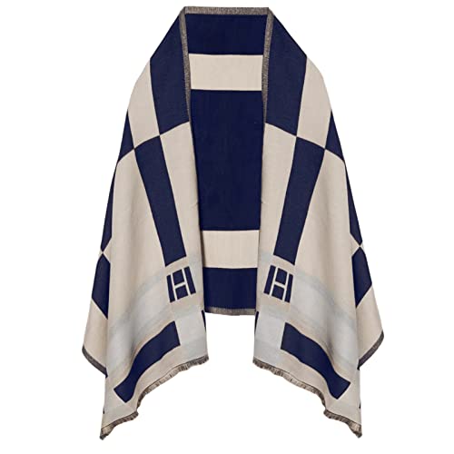 EXTREE Scarfs for Women Pashmina Silky Shawl Wrap for Evening Dressing Blanket Open Front Poncho Cape Aaa-orange