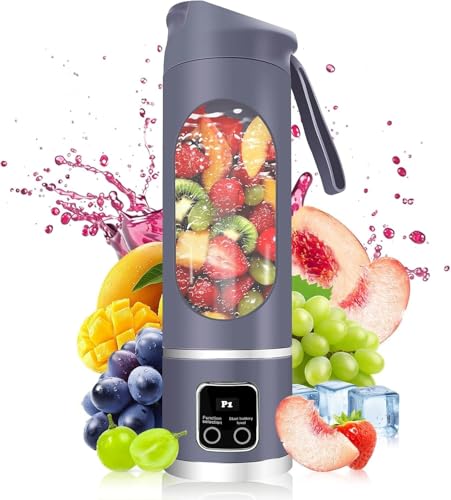 Image of COOL KNIGHT Blender Mixer Grinder For Juices, Smoothies, Cold Coffee, Protein |Portable Rechargeable 6 Blades Blenders For Smoothie And Juices For Home, Office, Gym, Travel |380 Milliliters (Purple)