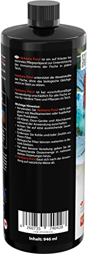 ARKA Pond Herbtana - 946 ml - Natürliches, kräuterbasiertes Mittel zur Stärkung des Immunsystems von Teichfischen, unterstützt gesunde Fischpopulationen.