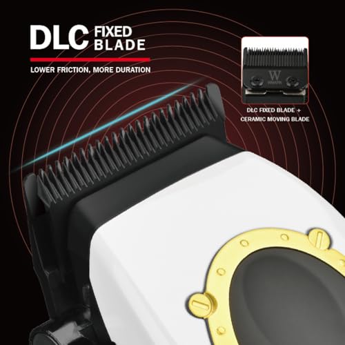 Image of WMARK NG-7030 Salon Series 8000-8500RPM 385 Double Ball Bearing Motor Zero Gapped Hair Clipper High Precision Fade Blade with DLC Process 4500mAh Battery USB Charging & Stand 240-Min Runtime, Model 9