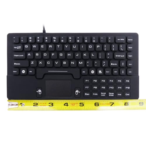 Image of DS International Industrial Mini Size Silicone Waterproof Keyboard with Touchpad - IP68 Certified