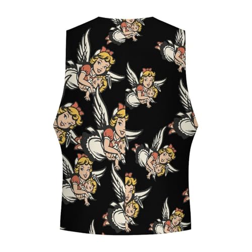 Guardian-Angels Men's Suit Vest Slim Fit Business Dress Party Pattern Waistcoat Vest Top4