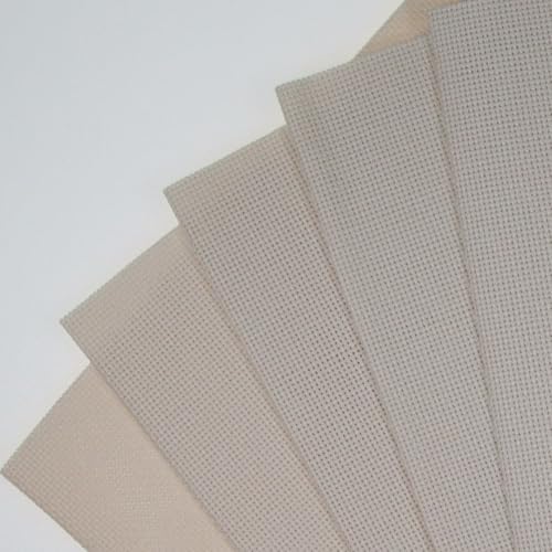 Image of KCS 4 /6 pc of 12 inch x 18 inch(30cmx45cm) 18CT Counted Cotton Aida Cloth Cross Stitch Fabric (6 pc, Ecru)