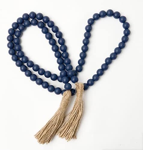 Modern Farmhouse Garland DIY Wood Bead Tassel Garland Home Decor