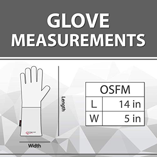 Safe Handler Tig Welding Gloves | Heat Resistant For Oven, Grill, Fireplace, Stove, Tig Mig Welder, Bbq, 6" Cowhide Gauntlet, 1 Pair (2 Gloves) #TOP2