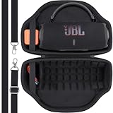 co2CREA Twarda torba przenośna etui do JBL Charge 6 przenośnego bezprzewodowego głośnika Bluetooth z odpinanym paskiem na ramię, tylko etui