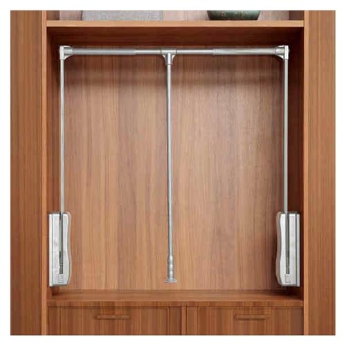 Tringle de penderie rabattable télescopique avec cintre relevable 125 cm