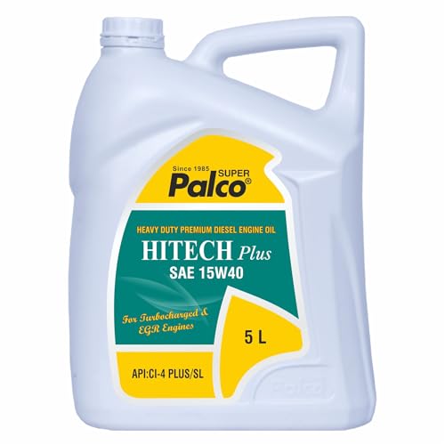 Image of PALCO Hitech Plus 15W40 Diesel Engine Oil 5 Litre for Heavy Duty Cars, Commercial Vehicles & Turbocharged Diesel Engines, EGR Compatible