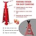 FITHOIST 3 Ton Heavy Duty Jack Stands - Foldable Car Jack Stand for Trucks, SUV, Pickup & UTV/ATV, 6,600LBs Capacity, Adjustable Red Safety Stands with Locking Pin, 1 Pair