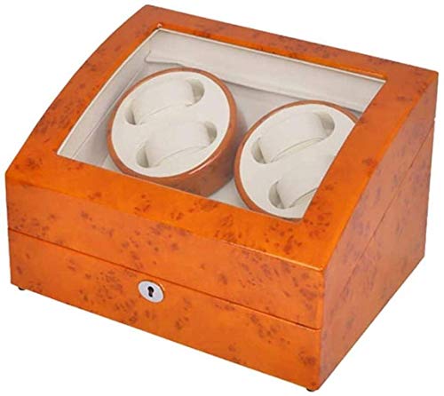 Boîte enrouleur pour 4 montres automatiques en bois précieux et finitions luxe