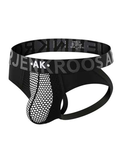 Arjen Kroos Men's Jockstrap Thongs – Sexy Mesh Athletic Supporter Underwear