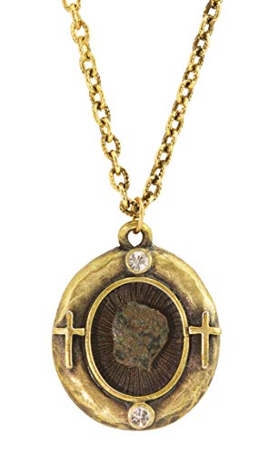 American Coin Treasures Gold Tone Widow s Mite Coin Pendant With Verse