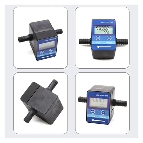 Medidor de caudal de agua digital electrónico de plástico y alta precisión para tuberías 6