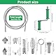Rzspher Rohrreinigungsspirale 3M, Spirale Abfluss Rohrreinigung 12mm, mit 6 Stück Abflussreiniger Spirale für Toiletten Verstopfung Lösen, Kanalisation, Badewanne