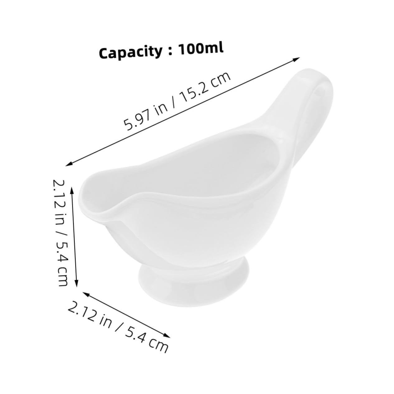SOLUSTRE 3pcs Sauce Pot Sauce Containers Sauce Dispensers Ceramic Gravy Boat Milk Gravy Boats Sauce Boat with Handle Ceramic Sauce Cup Serving Sauce Pitcher Gravy Pitcher White Ceramics