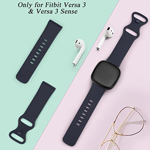 Image of Meliya Soft Strap for Fitbit Versa 4 / Versa 3 / Sense 2 / Sense(Watch Not Included), Flexible Premium Elastomer TPU Adjustable Watch Straps, Sport Replacement Band for Women Men