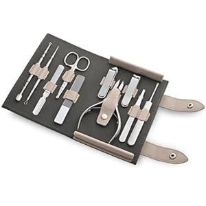 GMOIUJ Stainless steel home manicure, ear spoon, 10-piece set