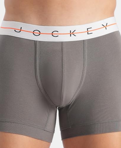 Image of Jockey NY16 Men's Super Combed Cotton Elastane Stretch Solid Trunk with Ultrasoft Waistband (Colors & Prints May Vary)
