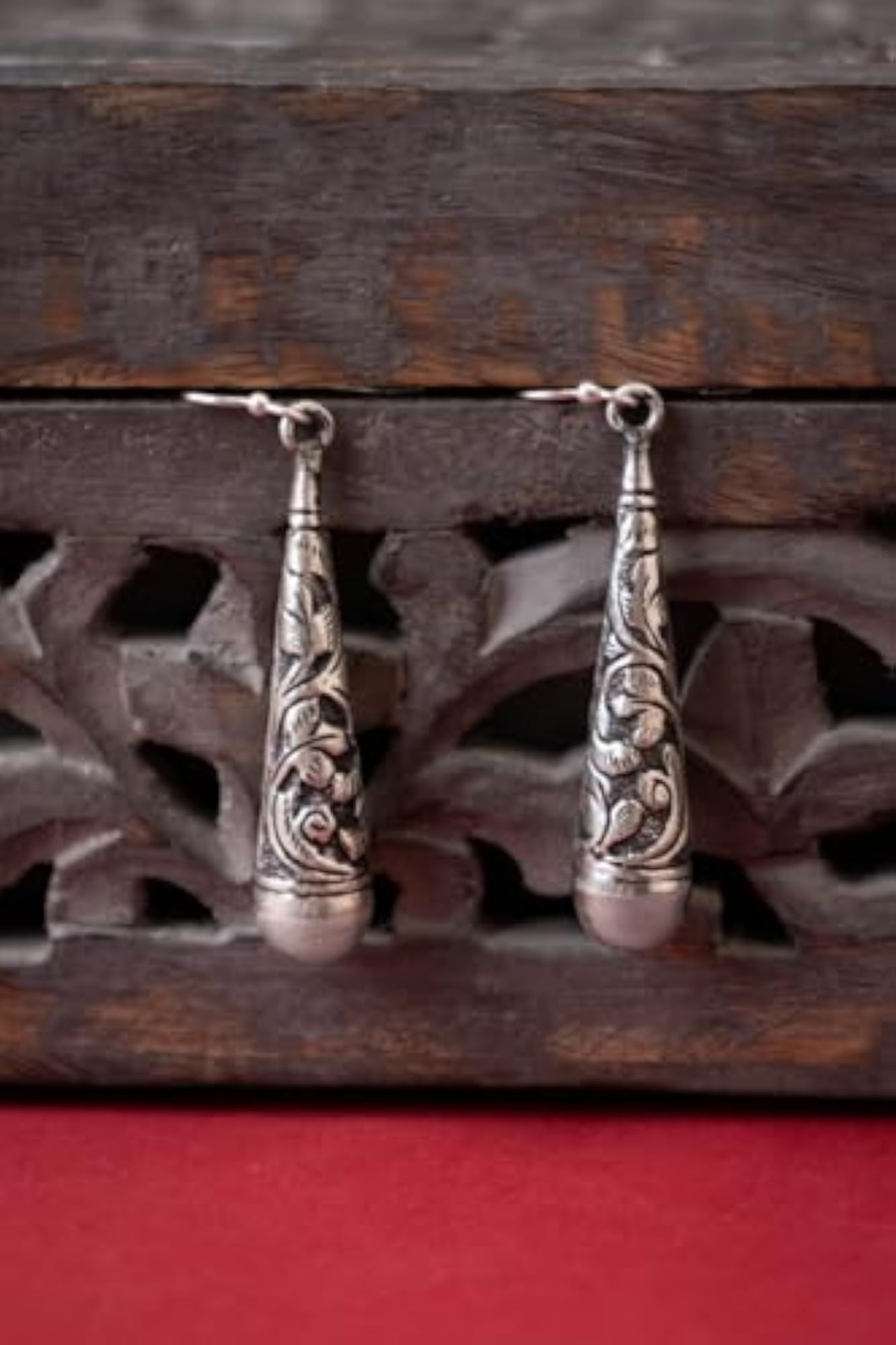 Women's 925 Sterling Silver Adya Intricate Chitai Earrings