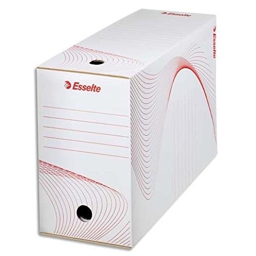 Lot De 3 Boîtes Archivage Esselte Carton Ondulé Blanc Hermétiques - L560 X P370 X H275 Mm