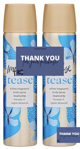Image of Body Spray Deodorant - Impulse Tease, 75ml (Pack of 2) - Long-Lasting Fresh Scent for All-Day Confidence
