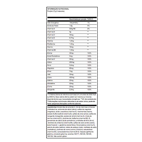 Multivita Vitaminas e Minerais Homem - Tiaraju