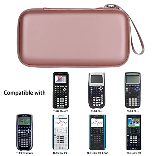 Co2Crea Hard Case Compatible With Texas Instruments Ti-84 Plus Ce/Ti-84 Plus/Ti-Nspire Cx Ii Cas/Ti-Nspire Cx Ii/Ti-83 Plus/Ti-89 Titanium/Ti-86 Color Graphing Calculator, Rose Gold #TOP1