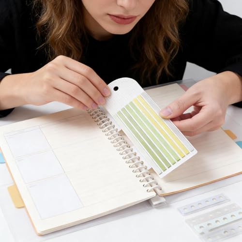 Círculos de refuerzo de papel para proteger documentos con 72 anillos autoadhesivos de carpeta 2