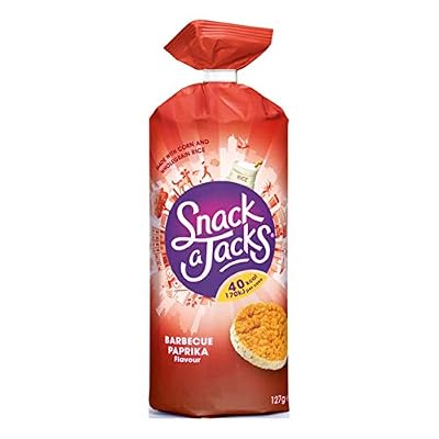 BBQ Rice waffle | Snack A Jacks | Rice cakes BBQ Paprika | Total Weight 4.48 ounce