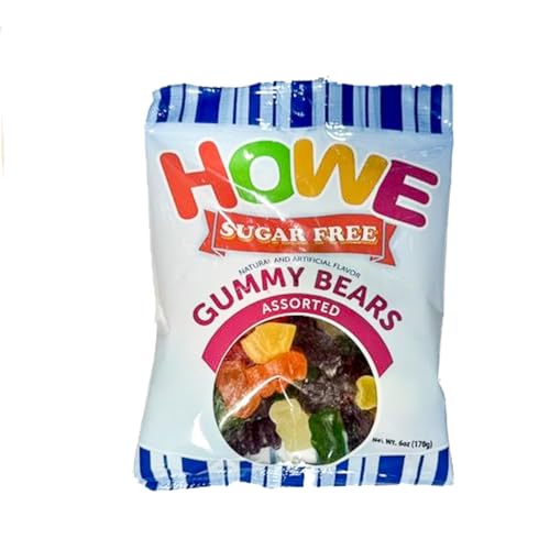 Howe Sugar Free Gummy Bears, Gummy Candy 6 oz Bag