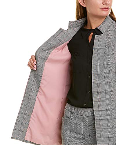 Tahari Asl Women's Stand Collar Vest Topper, Pink Multi Plaid, 8 #TOP2