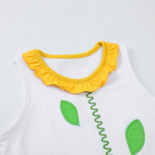 Image of HILEELANG Toddler Girl Summer Short Outfit Sets Cotton Short Sleeve Tops Tees Shorts Clothing Sets