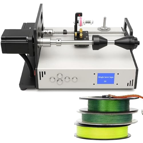 Enrollador automático de línea de pesca con LCD para cambiar sedales y cables sin ayuda