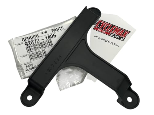 Cyclemax One Pack Compatible with Kawasaki Brute Force 650 Prairie 700 Battery Tie Down Strap Band Holder 92072-1406 Contains One Battery Tie Down Strap Band Holder and a Funnel