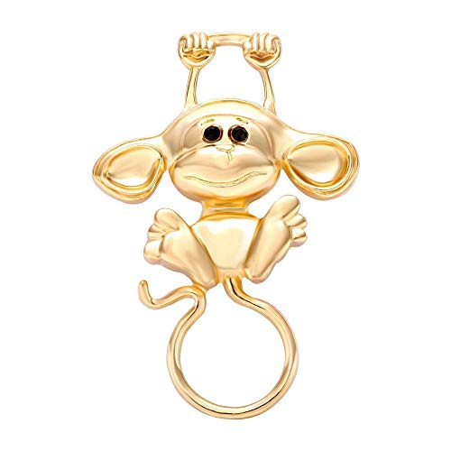Image of Lovely Magnetic Reading Glasses Holder Clip Multi-Function Monkey Pin Brooch /Necklace (Rose Gold Brooch)