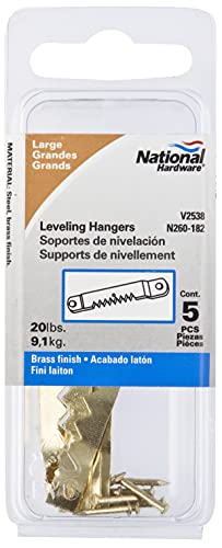Image of National Hardware N260-182 Leveling Hangers, Brass, 2-11 /25 inch