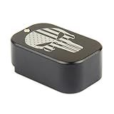 TACFUN Engraving Weighted Magazine Base Plate Compatible with Glock 9mm/.40 Silver (Punisher)