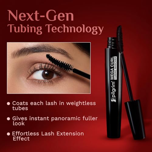 Image of Pilgrim Mega Curl Tubing Mascara Next-Gen Tubing For All-Day, Smudge-Proof Curls - Black Icon-01