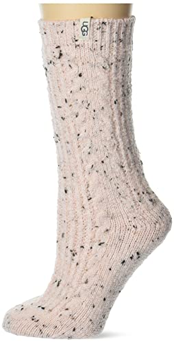 UGG Women's RADELL Cable Knit Crew, Pink ICE Speckled, One ...